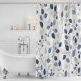 thumbnail image 2 of Blue Botanical Shower Curtain Set - 72" x 78" Washable Bathtub Curtain with 12 Hooks, Summer Leaves Pastoral Elegant Waterproof Fabric Stall Shower Curtains for Bathroom/Bathtub Décor, 2 of 6