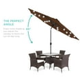 thumbnail image 3 of Best Choice Products 10ft Solar LED Lighted Patio Umbrella w/ Tilt Adjustment, UV-Resistant Fabric - Brown, 3 of 8