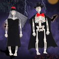 thumbnail image 3 of Decoración de Halloween XCF 2 piezas de calavera esqueleto fantasma negro, 3 of 3