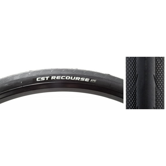 Cst Premium Recourse 700x25 Fold TPI 120 Black/Black Reflective Road Tire