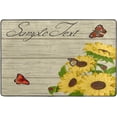 thumbnail image 4 of SKYSONIC 36x24in Summer Sunflowers Butterfly Area Rug, Wooden Board Non-Slip Floor Carpet for Indoor Living Dining Room Bedroom, 4 of 7