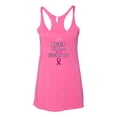 thumbnail image 2 of Keep Calm and Fight On Breast Cancer Awareness Tri-Blend Racerback Tank Top, Vintage Pink, Medium, 2 of 3