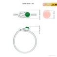 thumbnail image 5 of Angara Natural 0.24 Ct. Emerald Solitaire Ring in 14K White Gold for Women (Ring Size: 3.5), 5 of 10