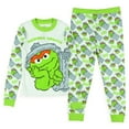 thumbnail image 3 of Sesame Street Oscar the Grouch Toddler Boys' Morning Grouch Tight Fit Pajama Set, 3 of 6