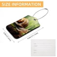 thumbnail image 5 of Snails Square PU Leather Luggage Tags - 2 Pack with Privacy Cover and Stainless Steel Ring - Suitable for Travel, Backpack, Handbag - Suitcase Tags, Travel Tag, 5 of 7