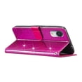 thumbnail image 7 of For iPhone XR Case Bling Glitter Shiny Magnetic Closure Luxury PU Leather RFID Blocking Wallet Card Holder Hand Strap Folio Kickstand Flip Case Women Girls iPhone XR, Rose, 7 of 7