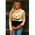 thumbnail image 3 of ABPHQTO Top festivo de Halloween de cuello alto naranja para mujer, 3 of 5