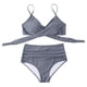 thumbnail image 1 of Trajes de baño para mujer, 2 piezas, estampado tropical hawaiano, camisola, sujetador y volantes, conjuntos de baño, ropa de playa OAVQHLG3B Store lin121212, 1 of 4
