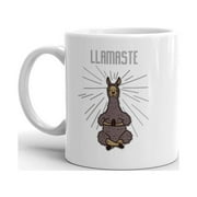 Funny Humor Novelty Llamaste Meditation Llama 11 oz Coffee Tea Mug