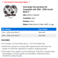 thumbnail image 2 of Front Brake Pad and Rotor Kit - Compatible with 2006 - 2008 Lincoln Mark LT 2007, 2 of 2