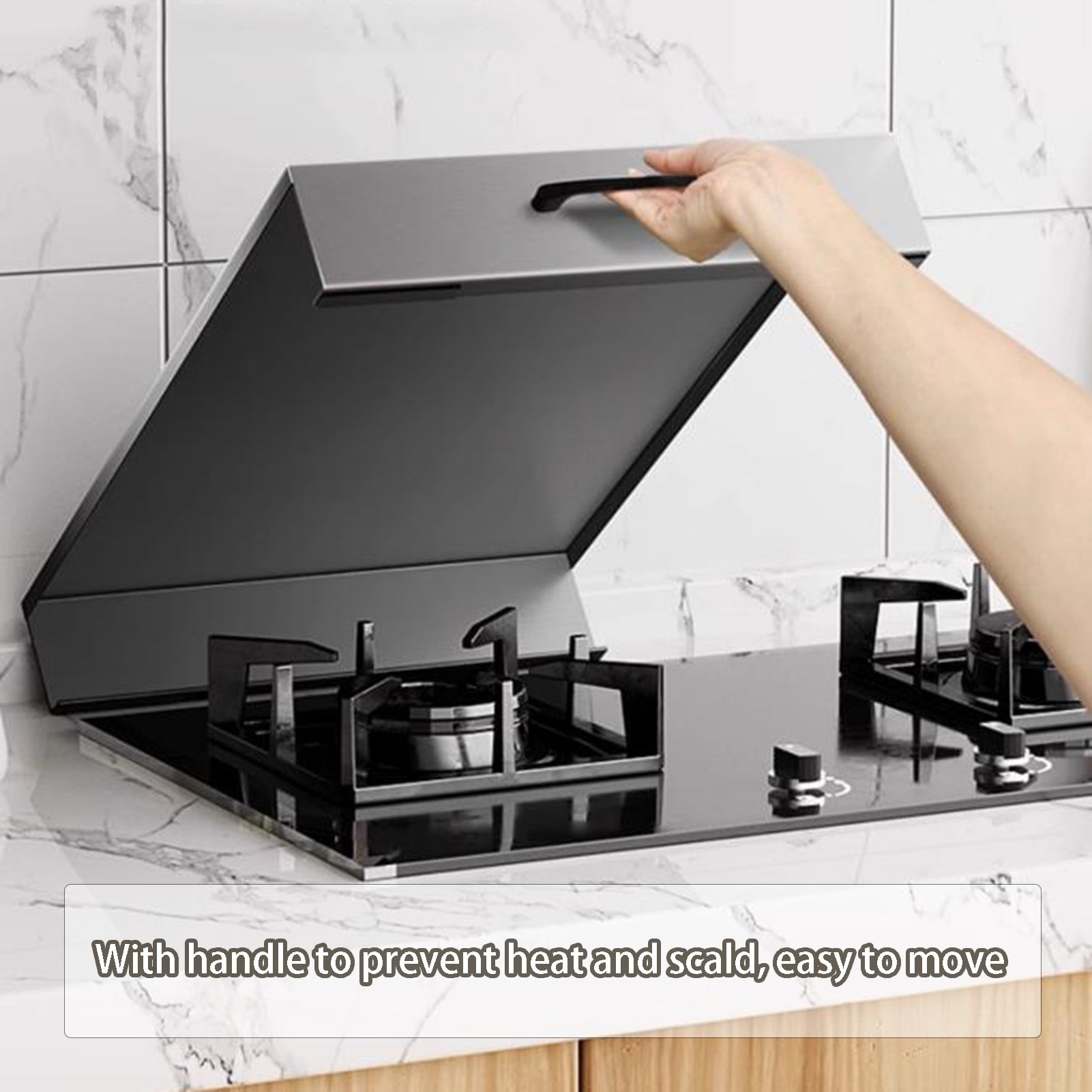 Gas stove cover, with base L shape, stove cover, multifunctional kitchen shelf, non-slip mat for kitchen stove rack