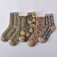 thumbnail image 7 of Women Vintage Pink Floral Patterned Cute Ruffle Cotton Ankle Socks 5 Pairs, 7 of 7