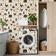 thumbnail image 4 of Peel and Stick Wallpaper Chickens Rustic Cabins Farm Autumn Trees Woodland Wall Mural 17.7in x 9.8ft Self Adhesive Removable Wall Paper Renter Friendly Wallpaper for Nursery Bedroom Cabinets, 4 of 8