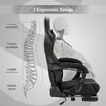 BLUE WHALE Heavy Duty Gaming Chair with Footrest and Massage, 350LBS