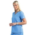thumbnail image 4 of Meavn Matrix Impulse Women's Contrast Curved V-Neck Scrub Top (Free Shipping), 4 of 4