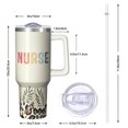 thumbnail image 2 of Large Capacity Nurse Tumbler with Handle 40oz, Stainless Steel Vacuum Insulated Cup, Leak Proof Lid, The Ultimate Nurse Gift for Long Shifts and Travel, 2 of 5
