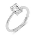 thumbnail image 2 of 2 Carat - Radiant Shape Lab Grown Basket Regular Shank Setting Solitaire Diamond Engagement Ring in 14K White Gold | E-F Color, VS1-VS2 Clarity (Ring Size: 7.5), 2 of 3