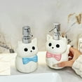 thumbnail image 5 of Cute Cat Dispenser Bottles for Body Soap Refillable Kitty Hand Pump Containers with Bow Hand Soap Refillable Ceramic Container for Home Travel Bathroom Kitchen, 5 of 9