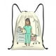 thumbnail image 2 of Mochila con cordón para gimnasio, resistente al agua, para hacer ejercicio, con diseño de enfermera en apuros, 2 of 5