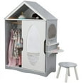 thumbnail image 5 of KidKraft Wooden Dress Up Armoire and Vanity with Mirror, White, 5 of 21