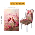 thumbnail image 6 of TSOVTHRID Cardinal Cherry Blossom Print 7 Pcs Table Cloth with Chair Covers Set Easy-Clean Elastic Rectangle Tablecloth with Seat Slipcover Set of 6 for Home Restaurant Hotel Decor, 6 of 6