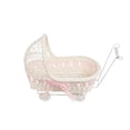 thumbnail image 2 of Yardvibe Mini Wicker Stroller Basket, 11.4"x12.6"x6.7" Faux Rattan Carriage Woven Candy Basket, Centerpiece Decor for Party Favors (Pink), 2 of 6