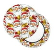 thumbnail image 2 of Lsque Santa Claus bells Pattern Round Bar chair cushion covers Velvet Fabric Premium Comfort Protects from Scratches and Stains for 14-17 Inch Chair-14 inch, 2 of 7