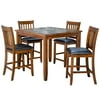 Primo International Kaelam 5-Piece Wood Counter Height Dining Set in Chocolate