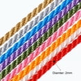 thumbnail image 3 of Uxcell Twisted Cord Trim 5 Yard 0.08 inch 3-Ply Twine Braided Rope Shiny Thread String Rose Red, 3 of 7