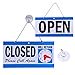 thumbnail image 3 of Business Hour Open Closed Sign with Suction Cups - Open Sign for Business - Be Back Sign with Clock, 3 of 4