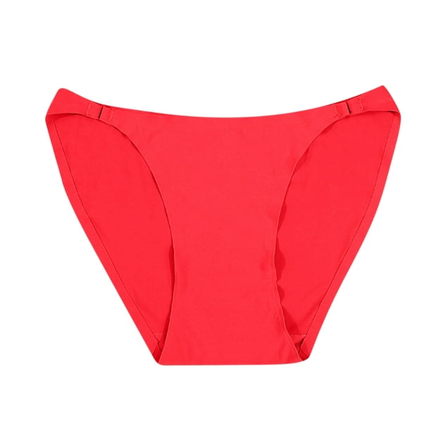 B91xZ Women's Cotton Underwear Plus Size Breathable Cotton-Mesh Brief  Underwear,Red XXXXL