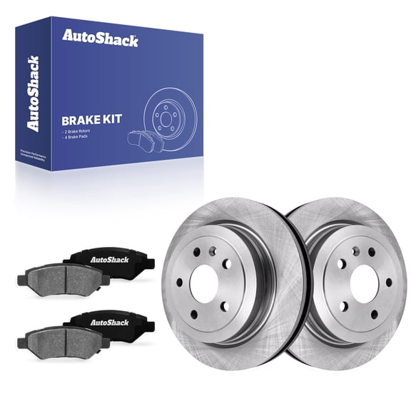 AutoShack Rear Vented Brake Rotors   Ceramic Pads 6-PC Brake Kit Replacement for 2010-2015 Chevrolet Camaro 2008-2014 Cadillac CTS 12.4" (315 mm)