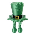 thumbnail image 2 of WWG Movable St. Patrick's Day Four Leaf Clover Decorative Ornament Plastic Green Shamrock Hanging Decor for Home Party Spring Holiday Tabletop Decoration, 2 of 7