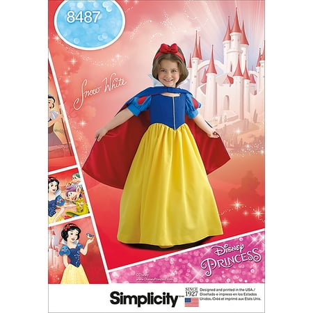 Simplicity Childs' Size 3-6 Disney Snow White Costume Pattern, 1 Each
