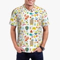 thumbnail image 5 of Wukai Summer Animal Men’s Polo Shirts,Quick-Dry Athletic Shirt,Classic Fit Shirts-Small, 5 of 8