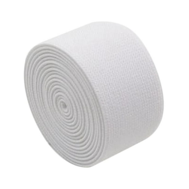 Flat Wide Elastic Band 4cm Wide, Elastic Cord Trouser Elastic Elastic Band  Elastic Band Elastic Rubber Bands for Sewing And Household ( M) - White