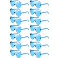 thumbnail image 1 of Gafas de Sol Azules en Forma de Corazón Geopty, Paquete de 14 para Mujer, 1 of 7