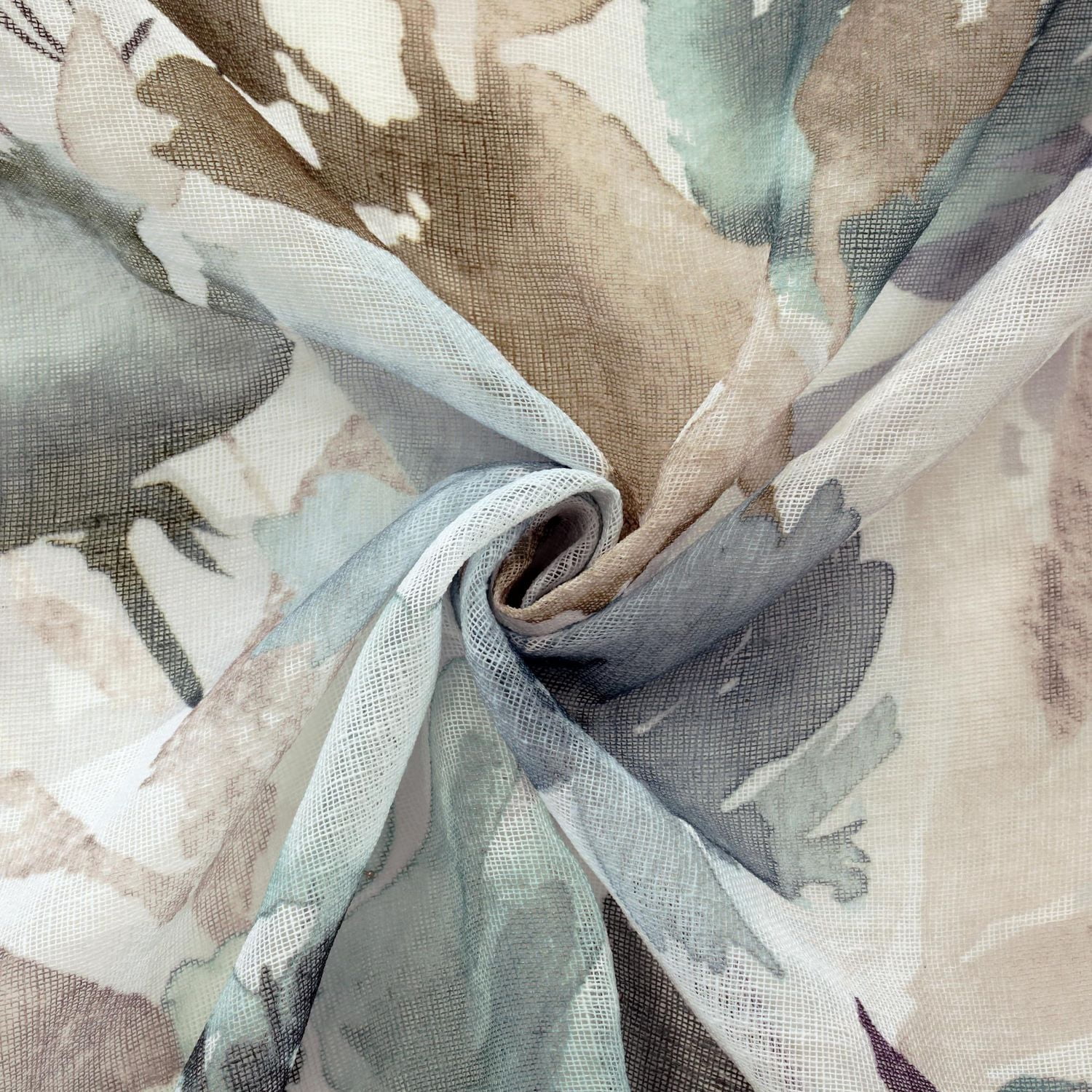 Flora Sheer Grommet Curtain Panel Pair 52" x 95" each in Olive Green