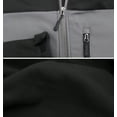 thumbnail image 3 of Men's Water Resistant Softshell Fleece Lined Black Zip Up Hoodie Jacket (Charcoal, Small), 3 of 3