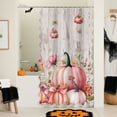 thumbnail image 5 of Uuiauoio Fall Bathroom Thickened Shower Curtain, Autumn Leaves Harvest Thanksgiving Farmhouse Bathroom Curtain Sets, Waterproof Cloth Punch-free Bathroom Partition Curtain, 5 of 6