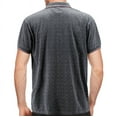 thumbnail image 3 of Men's Cotton Blend Embroidered Logo Short Sleeve Classic Polo Shirt (Raven Heather, L), 3 of 3