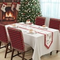 thumbnail image 4 of Christmas Red Plaid Chair Covers Set of 6 Poinsettia Leaf Winter Floral Chair Back Covers Stretch Removable Washable Slipcovers Protector for Dining Room Kitchen Party Decor, 4 of 5