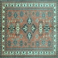 thumbnail image 1 of Ahgly Company Indoor Square Persian Light Blue Traditional Area Rugs, 5' Square, 1 of 4