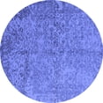 thumbnail image 1 of Ahgly Company Indoor Round Oriental Blue Industrial Area Rugs, 4' Round, 1 of 4