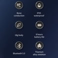thumbnail image 3 of Auricular Bluetooth De Conducción Ósea Usb Recargable Auricular Inalámbrico Bluetooth 5.0 Con Micrófono Llamadas Manos Libres Para El Hogar Dormitorio Oficina Azul Vogacara EL013935-02, 3 of 4