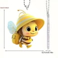 thumbnail image 3 of Bumblebee Car Air Freshener Pendant - Acrylic Automotive Decor for Rearview Mirror, Cute Insect Ornament, Interior Accessory, Road Trip Gift for Drivers, 3 of 4