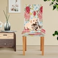 thumbnail image 6 of The Flower Rose Dining Room Chair Covers Chair Slipcovers Seat Protector Removable Washable Chair Cover For Home Kitchen Restaurant Hotel 4pcs, 6 of 6