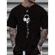 thumbnail image 1 of Playera Para Hombre de Cuello RedondoComfy Men's Music Print Short Sleeve Elastic Crew Neck T-Shirts, Casual Clothing Tee For Adult, Men, Women, Teen, Teenager, Adolescent, YouthFather's Day, Mother, 1 of 5