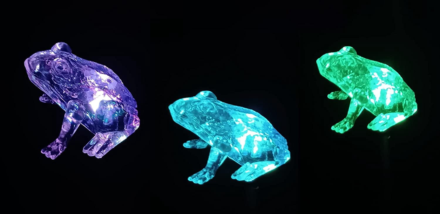 3 PCS Solar Color Changing FROG Style Garden Stake Light