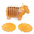 thumbnail image 2 of Juego de 7 posavasos de madera para platos. TUNC Sencillez, 2 of 3